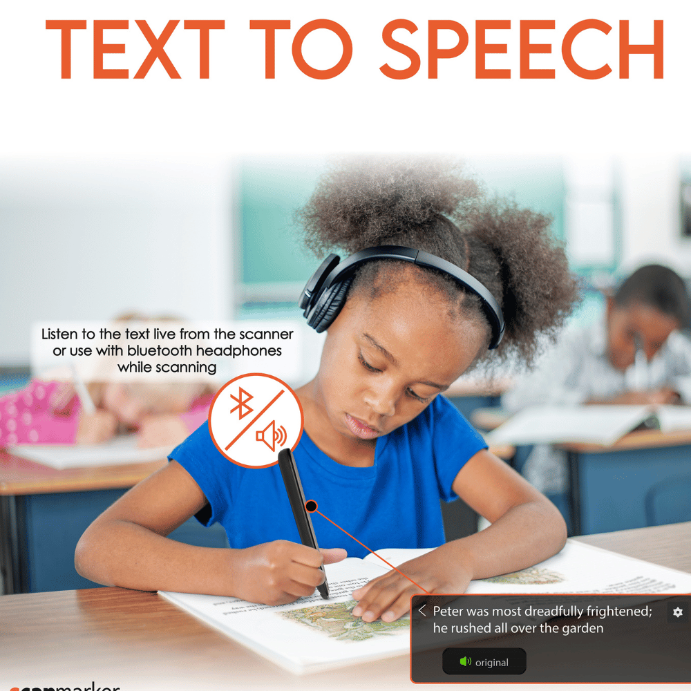 scanmarker exam holded by a young student