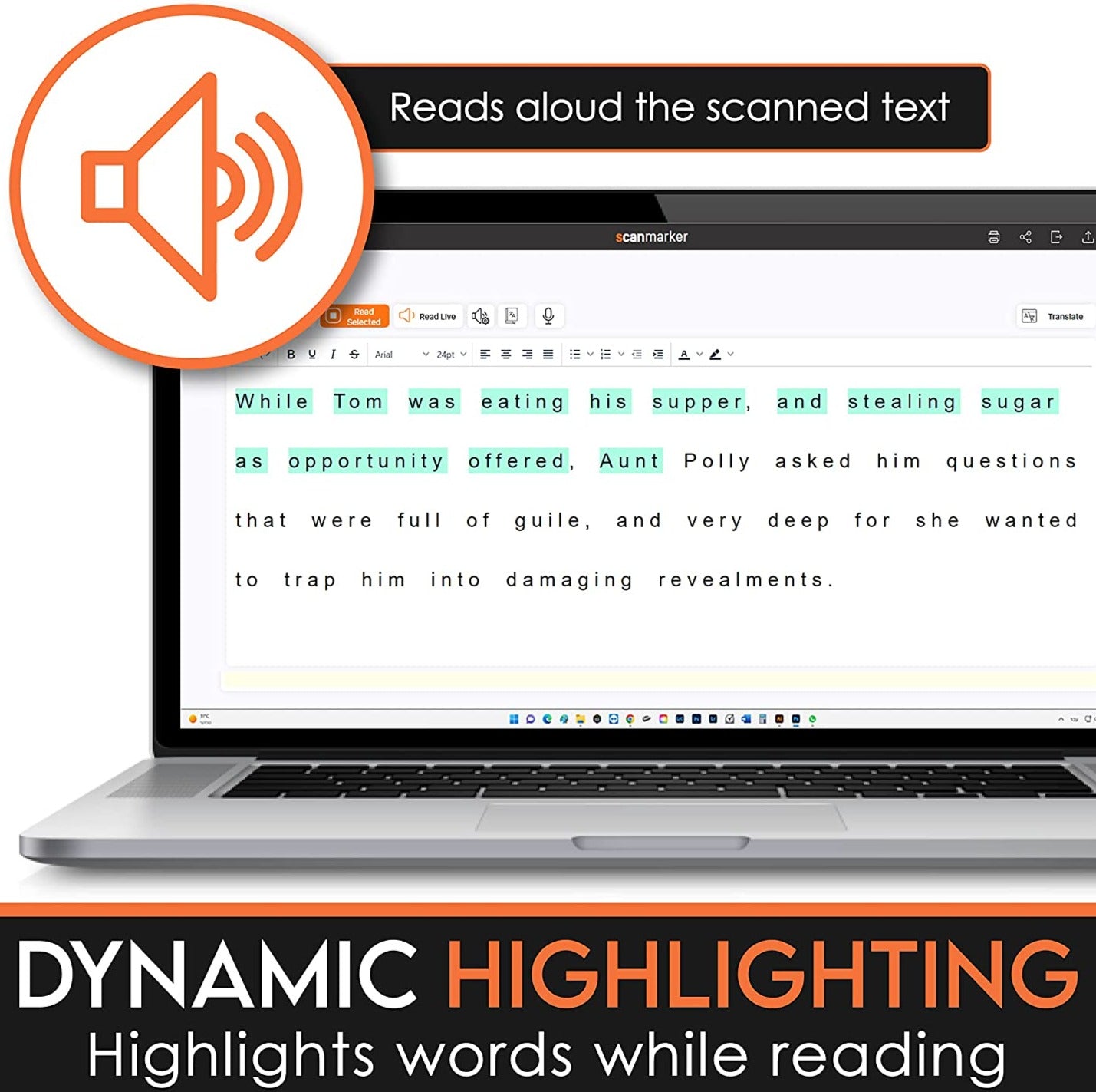 Scanmarker Reader offers several features to enhance the reading experience for individuals with reading difficulties. It supports multiple languages, allowing users to scan text in different languages and receive real-time translations if desired. The ScanMarker Reader also includes highlighting functionality, which can be helpful for users who benefit from visual cues while reading.